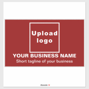 Zakelijke tagline op rode grote rechthoek Vinyl Sticker