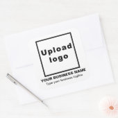 Zakelijke Tagline op White Square Sticker (Envelop)