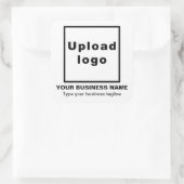 Zakelijke Tagline op White Square Sticker (Tas)