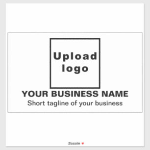 Zakelijke tagline op wit groot rechthoek vinyl sticker