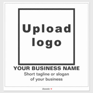 Zakelijke tagline op wit groot vierkant vinyl sticker