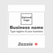 Zakelijke tagline op witte rechthoek vinyl Sticker (Vel)