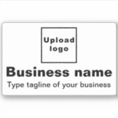 Zakelijke tagline op witte rechthoek vinyl Sticker (Voorkant)