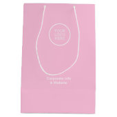 Zakelijke tas met Logo en Bedrijfsgegevens Medium Cadeauzakje (Achterkant)