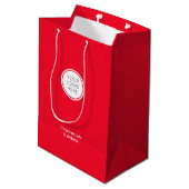 Zakelijke tas met Logo en Bedrijfsgegevens Medium Cadeauzakje (Achterkant Gekanteld)