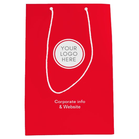 Zakelijke tas met Logo en Bedrijfsgegevens Medium Cadeauzakje (Voorkant)