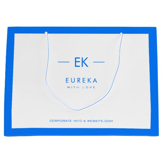 Zakelijke tas met monogram en Corporate details Groot Cadeauzakje (Voorkant)
