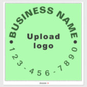 Zakelijke telefoon op licht groen groot vierkant v sticker (Vel)