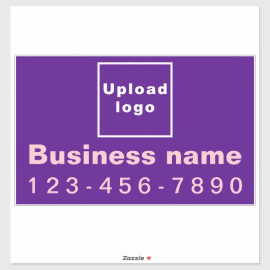 Zakelijke telefoon op Paarse grote rechthoek Vinyl Sticker (Vel)