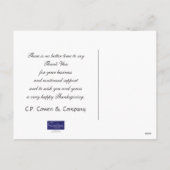 Zakelijke Thanksgiving Briefkaart / rode herfstbla (Achterkant)