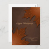 Zakelijke Thanksgiving Briefkaart / Zakelijke klan (Voorkant / Achterkant)