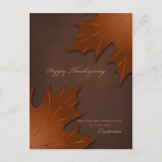 Zakelijke Thanksgiving Briefkaart / Zakelijke klan (Voorkant)