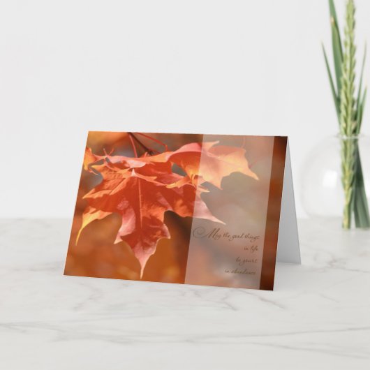 Zakelijke Thanksgiving Goede dingen in het leven Feestdagen Kaart (Voorkant)