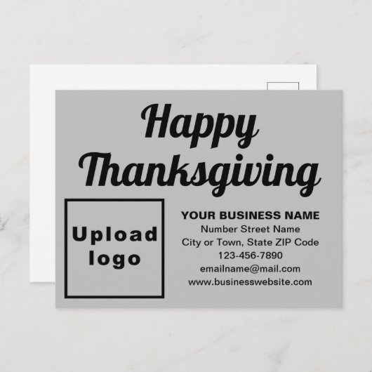 Zakelijke Thanksgiving grijs vakantie Briefkaart (Voorkant / Achterkant)