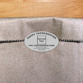 Zakelijke Thanksgiving grijze ovale Sticker