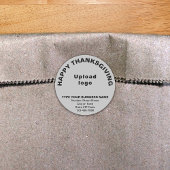 Zakelijke Thanksgiving Grijze ronde Sticker