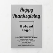 Zakelijke Thanksgiving Grijze Trifold Kaart (Cover)