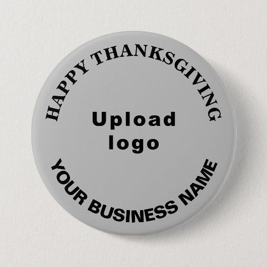 Zakelijke Thanksgiving Groet op Grijs Ronde Button 7,6 Cm (Voorkant)