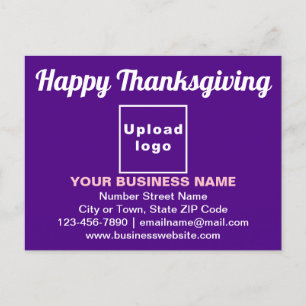 Zakelijke Thanksgiving Groet op Paarse Briefkaart