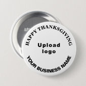 Zakelijke Thanksgiving Groet op Witte Ronde Button 7,6 Cm (Voorkant /achterkant)