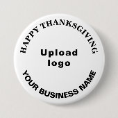 Zakelijke Thanksgiving Groet op Witte Ronde Button 7,6 Cm (Voorkant)