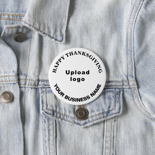 Zakelijke Thanksgiving Groet op Witte Ronde Button 7,6 Cm (In situ)
