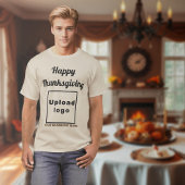 Zakelijke Thanksgiving Groet op Zandkleur T-shirt