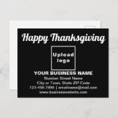 Zakelijke Thanksgiving Groet op Zwart Briefkaart (Voorkant / Achterkant)