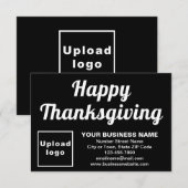 Zakelijke Thanksgiving Kleine Zwarte Platte Kaart (Voorkant / Achterkant)