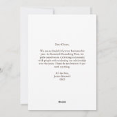 Zakelijke Thanksgiving laat je dankbaar achter Feestdagenkaart (Achterkant)