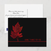 Zakelijke Thanksgiving rode bladeren Feestdagenkaart (Voorkant / Achterkant)