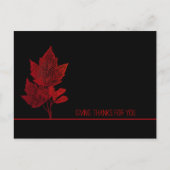 Zakelijke Thanksgiving rode bladeren Feestdagenkaart (Voorkant)