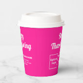 Zakelijke Thanksgiving Roze papieren beker (Links)