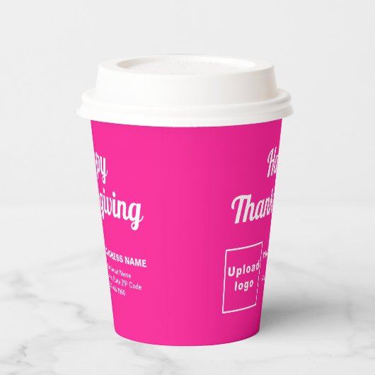 Zakelijke Thanksgiving Roze papieren beker (Links)