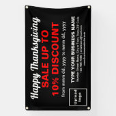 Zakelijke Thanksgiving Sale op Black Rectangle Spandoek (Verticaal)