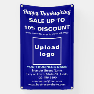 Zakelijke Thanksgiving Sale op Blauwe Banner
