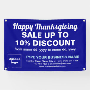Zakelijke Thanksgiving Sale op Blue Rectangle Spandoek