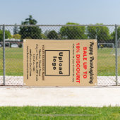 Zakelijke Thanksgiving Sale op lichtbruine banner (Insitu)