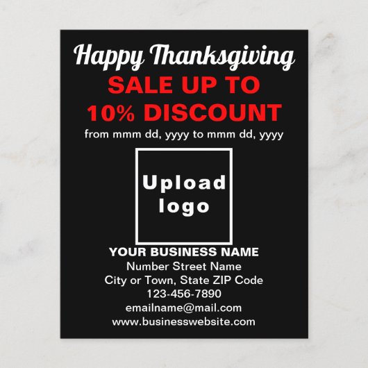 Zakelijke Thanksgiving te koop op Black Flyer (Voorkant)