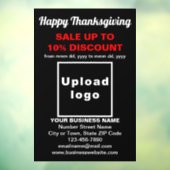 Zakelijke Thanksgiving te koop op Black Window Cli Raamsticker (Vel 3)