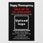 Zakelijke Thanksgiving te koop op Black Window Cli Raamsticker (Vel)