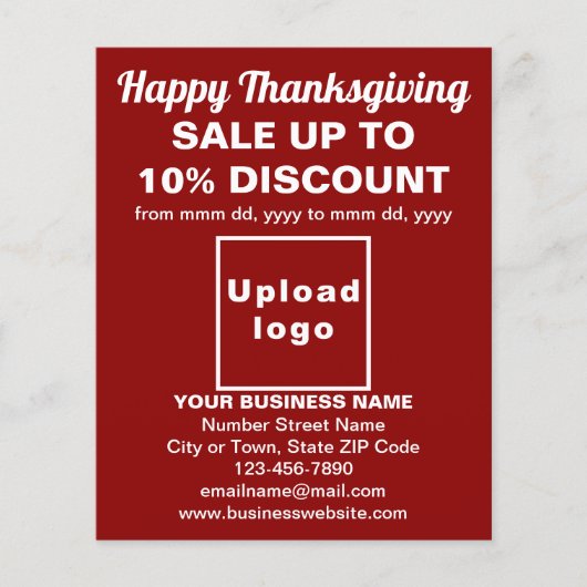 Zakelijke Thanksgiving te koop via Red Flyer (Voorkant)