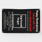 Zakelijke Thanksgiving Verkoop op Black Banner (Horizontaal)