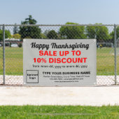 Zakelijke Thanksgiving Verkoop op Grey Rectangle Spandoek (Insitu)