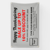 Zakelijke Thanksgiving Verkoop op Grey Rectangle Spandoek (Verticaal)