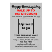 Zakelijke Thanksgiving Verkoop op Grijs Fotopapier Foto Afdruk (Voorkant)