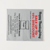 Zakelijke Thanksgiving Verkoop op Grijs Tapestry Wandkleed (Voorkant (horizontaal))