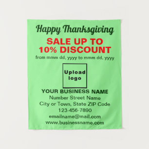 Zakelijke Thanksgiving Verkoop op Licht Groen Tape Wandkleed