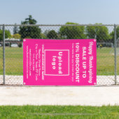 Zakelijke Thanksgiving Verkoop op Roze Banner (Insitu)