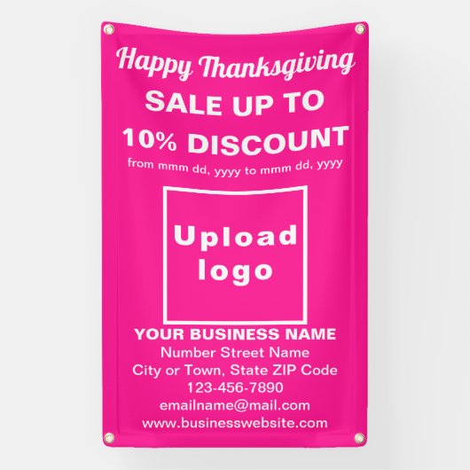 Zakelijke Thanksgiving Verkoop op Roze Banner (Verticaal)